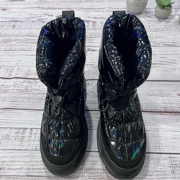 Pajar Varsila Iridescent Black Puffer Snow Moon Boots - Picture 4 of 8